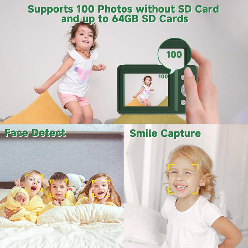 Fhd 1080p Digital Camera For Kids, Vintage Digicam With 1...