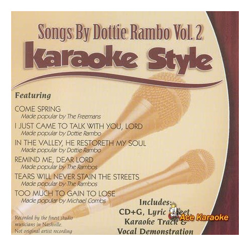 Cd: Daywind Karaoke Style: Canciones De Dottie Rambo, Vol. 2