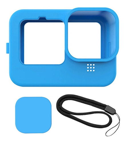 Case Gopro Hero 11 De Silicona + Asa Regulable + Tapa Lente 