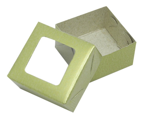 100 Caixinhas Quadradas Com Visor Para Docinhos
