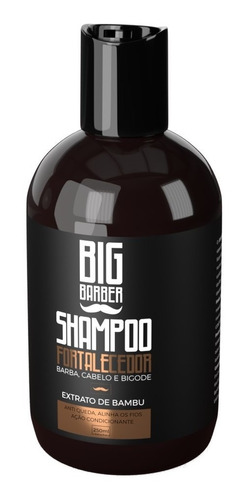 Shampoo Fortalecedor Barba Big Barber 250ml Fardo Com 3 Unid
