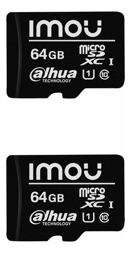 Pack X2 Tarjetas De Memoria Imou Microsd Sdhc S1 C10 64gb 