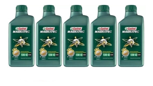 Kit C/5 Óleo Motor Castrol Magnatec 10w40 Exclusi Api Sn