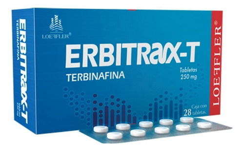 Erbitrax-t 250 Mg Caja C/ 28 Tabletas Terbinafina