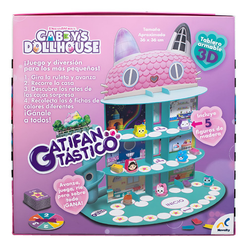 Gatifantastico Gabbys Dollhouse Juego De Mesa Gatastico