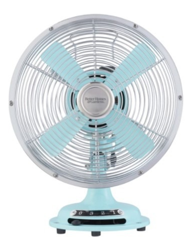 Ventilador Better Homes & Gardens Bhs136163273004 De Mesa Cantidad De Aspas 4 Color De La Estructura Menta Diámetro 20 Cm Material De Las Aspas Metal