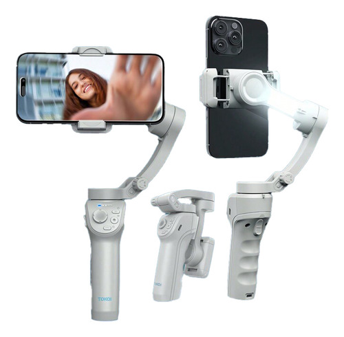 Luz LED celular estabilizadora de 3 eixos rastreamento facial branco TOKQI M01