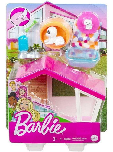 Mini Conjunto Barbie Com Pets Grg75 Mattel