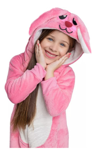  Kigurumi Coelho Da Pascoa Azul Rosa Fantasia Promoção