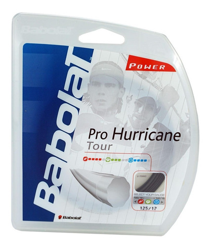 Corda Babolat Pro Hurricane Tour - Set Un. 12m Preta Nadal