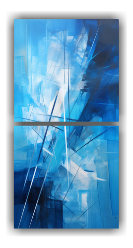 140x70cm Cuadro Espectacular De Naturaleza Abstracta Azul