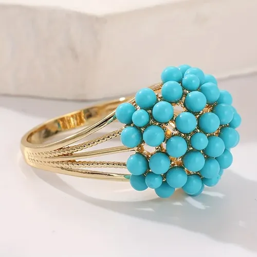 Anel Cobre Turquesa Vintage, Presente Mulher
