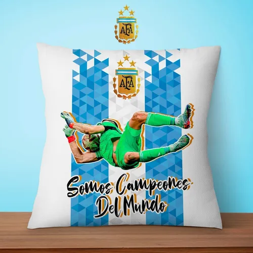 Almohadon 35 Cm Argentina Campeon Mundial 2022 Messi Copa