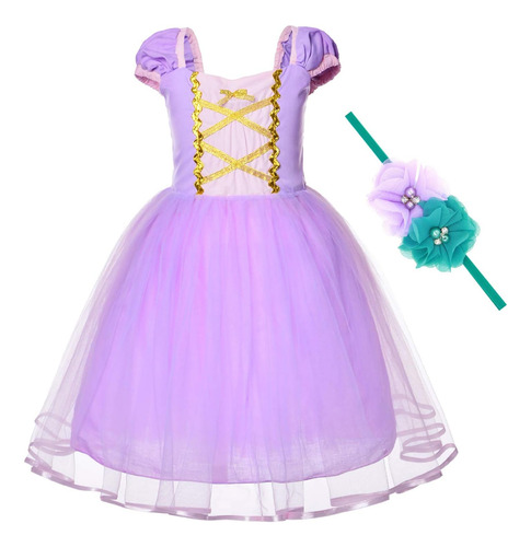 Disfraz De Princesa De Pelo Largo Para Niñas Pequeñas, Vesti