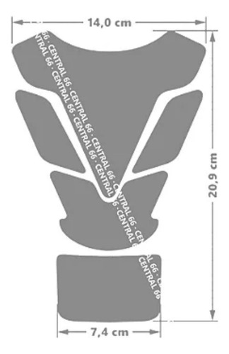 Kit Tank Pad Tampa Do Tanque Yamaha Ys 150 Fazer Vermelho