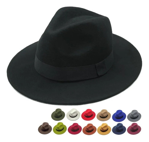 Sombrero De Fieltro Clásico Para Hombre Y Mujer Colores 