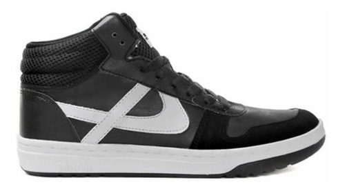 Tenis Panam Bota Negro Tepoz Azabache Unisex Moda