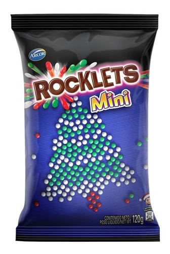 Rocklets Mini Navidad Arcor Confites De Chocolate Con Leche