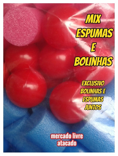 Imagem 6 de 10 de Bolinhas + Espumas Mix Piscina Kit C/ 500 Unidades Promoção