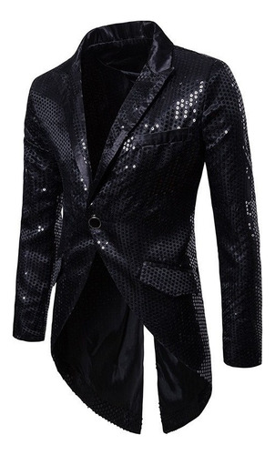 Chaqueta Hombre Lentejuelas Brillantes Fiesta Ropa Cantant 