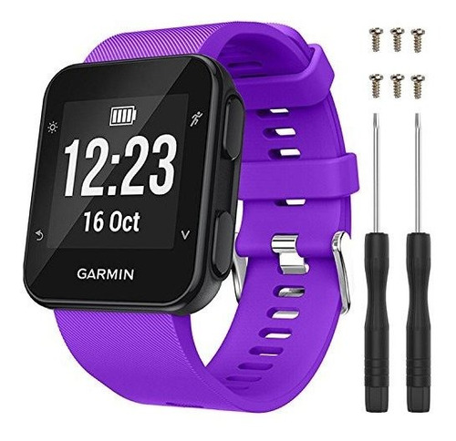 Banda Qghxo Para Garmin Forerunner 35 Correa De Reloj De Sil