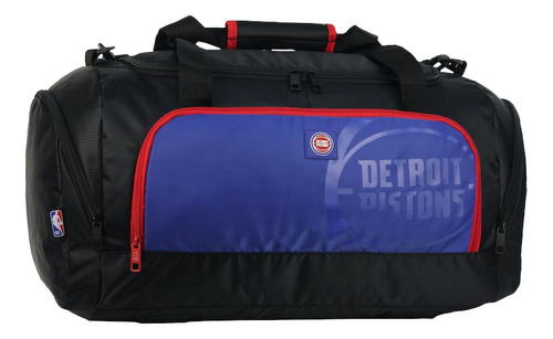 Bolso Deportivo Nba Detroit Pistons Oficial Con Botinero