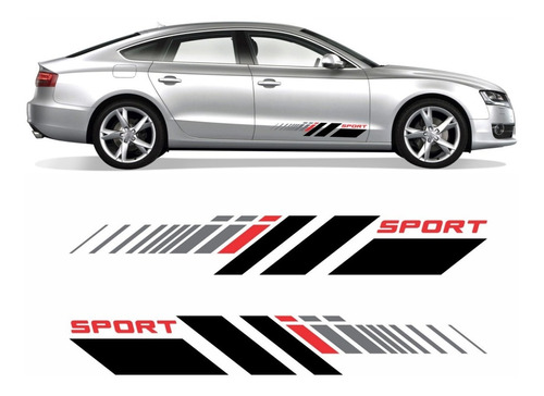 Kit Adesivos Faixas Lateral Audi A5 Sport