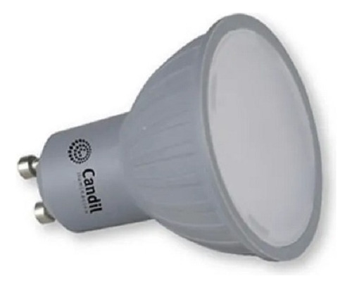 Lámpara Dicroica Led Candil 7w Gu10 530lm 100° Silver Gris Color de la luz Cálida