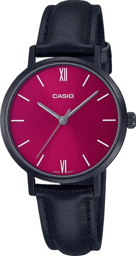 Casio Ltp-vt02bl-4a Reloj Analógico De 3 Manecillas Con Rojo