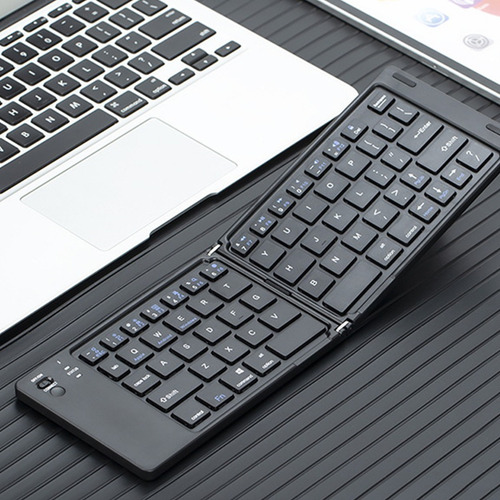 Set Teclado Y Mouse Inalámbrico Plegable Compacto Y Portátil