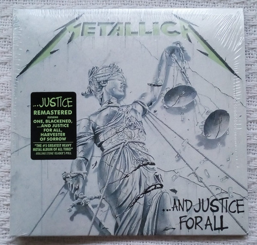 Imagen 1 de 3 de Metallica - And Justice For ..( C D Ed. U S A 2018 Remaster)