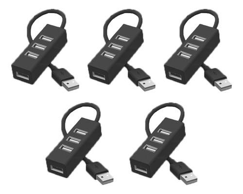 Adaptador De Corriente Con Divisor Usb Multi 2.0 Hub, 5 Unid