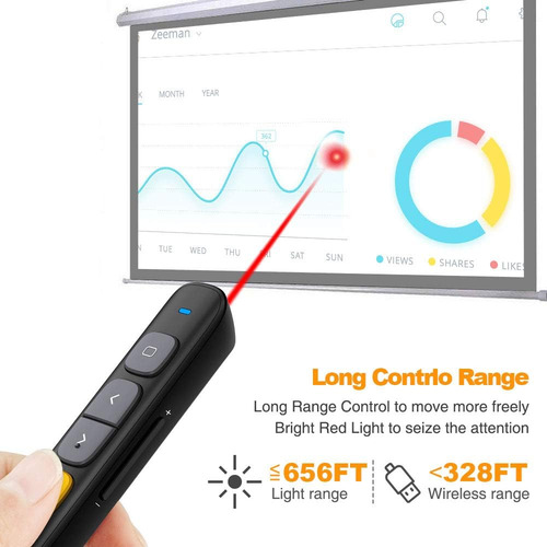 Norwii N29 Apresentação Sem Fio Apresentação Clicker, 328 Pé