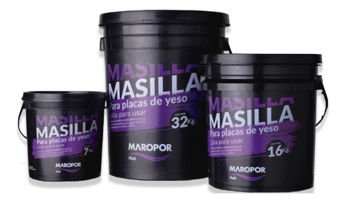 Masilla Para Durlock Maropor Lista Para Usar- Balde X 32 Kg