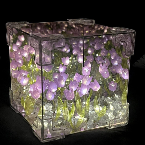 Lámpara De Noche Tulipán Diy Hecha A Mano, Lámpara De Noche