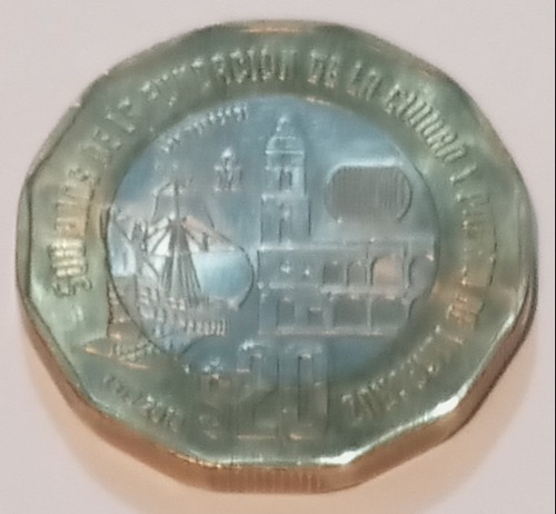 Moneda Conmemorativa 20 Pesos - 500 Años De Veracruz