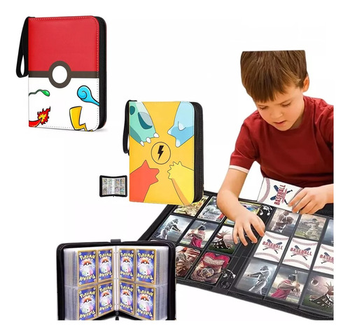 Carpeta De Tarjetas Pokemon Yugioh Con 4 Bolsillos