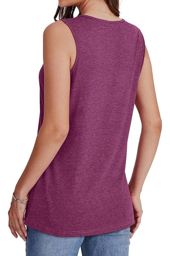 Camiseta Sin Mangas Casual Tank Top De Mujer Sin Mangas
