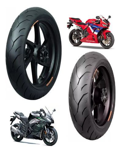 Set Llantas Moto Deportiva Cst 180/55 Zr17 120/70 Zr17