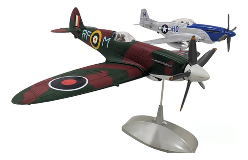  Avión Spitfire Y P-51 Juguete Escala 1:48 Set Dos Piezas