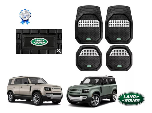 Tapetes 4pz Bandeja 3d Logo Land Rover Defender 2020 A 2023