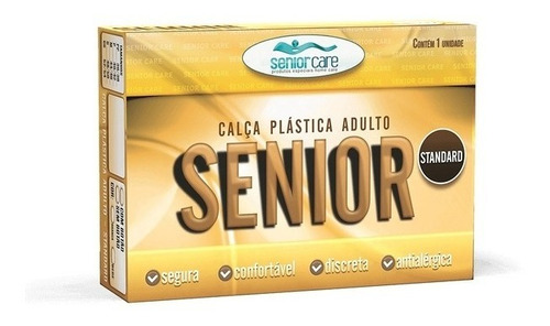 Calça Plástica Geriátrica Senior Sem Botão Tamanho M