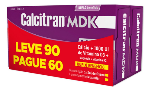 Kit Calcitran Mdk 90 Comprimidos