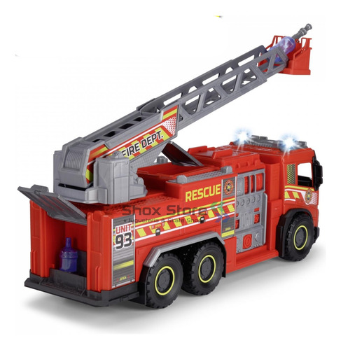 Camion Bomberos Gigante Dickie Toys Lanzador Agua Luz Sonido