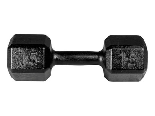 Peça De Halter Sextavado Pintado 15kg Dumbell - 1 Peça