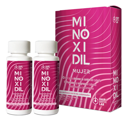 Minoxidil Mujer Hair Birth Lab 60 Ml 2 Pack