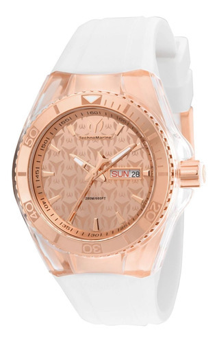 Reloj Technomarine Cruise 115001 Blanco Dama Color Del Bisel Oro Rosa Color Del Fondo Oro Rosa