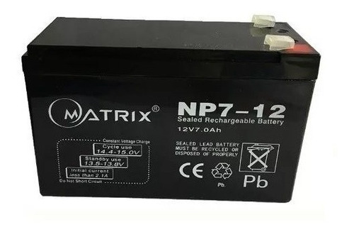 Bateria Ups Moto 12v 7  Amp Matrix Para Upc / Lamparas Emerg