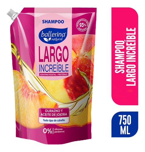 Ballerina Shampoo Largo Increible Dp 750 Ml