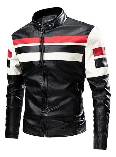 Casual Hombre Cuero Chaquetas Moda Moto Vintage Hombre